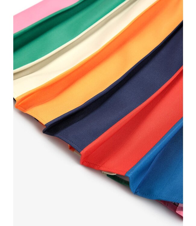 Bobo Choses Bobo Color block pleated skirt