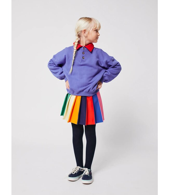 Bobo Choses Bobo Color block pleated skirt