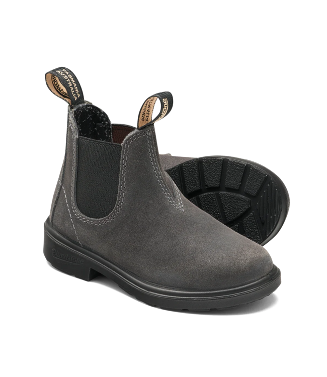Blundstone Kids waxed Suede steel grey