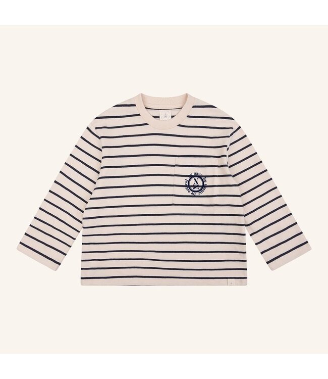 Navy Natural Yves longsleeve navy stripe