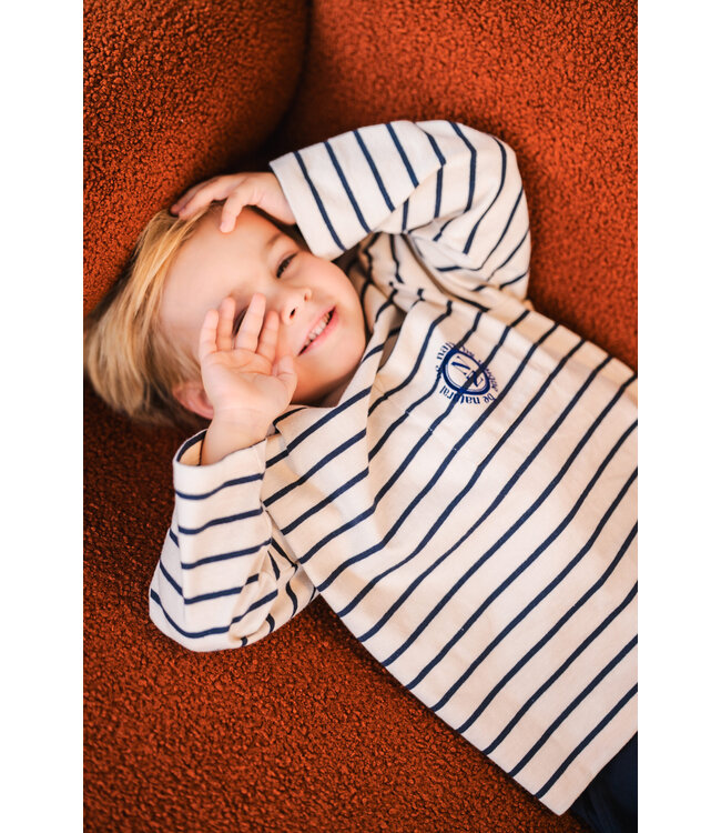 Navy Natural Yves longsleeve navy stripe