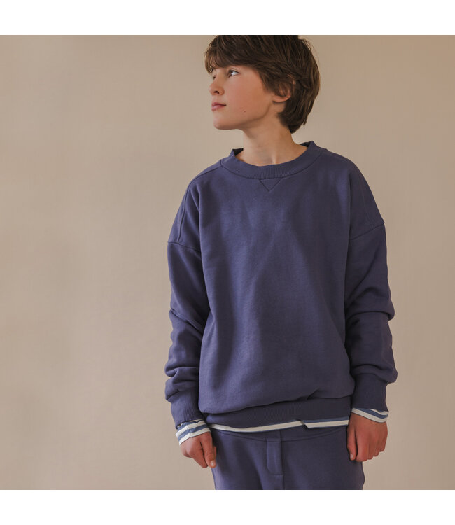 Tapered sweat pants Dusk blue