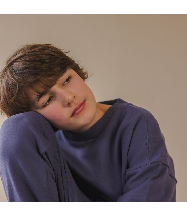 Tapered sweat pants Dusk blue