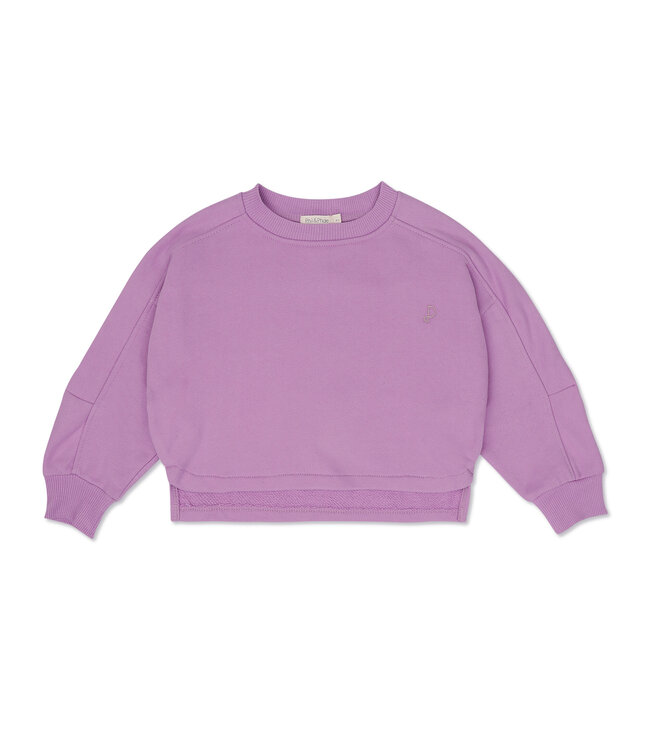 Chunky semi-cropped sweater Bright lilac