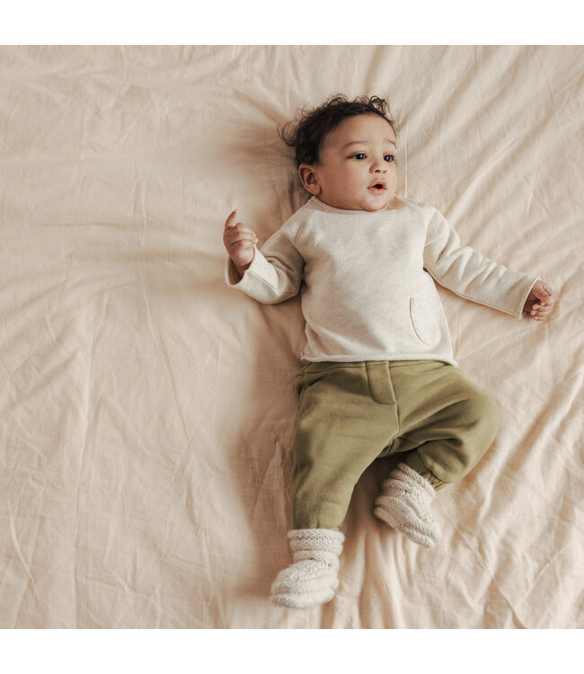 Tapered baby sweatpants Soft moss