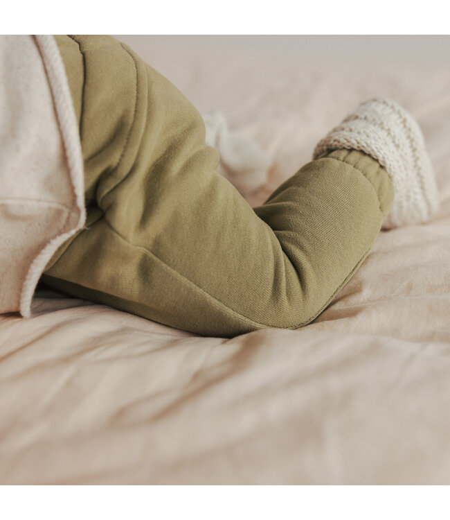 Tapered baby sweatpants Soft moss