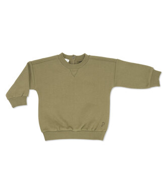 Chunky baby sweater Soft moss
