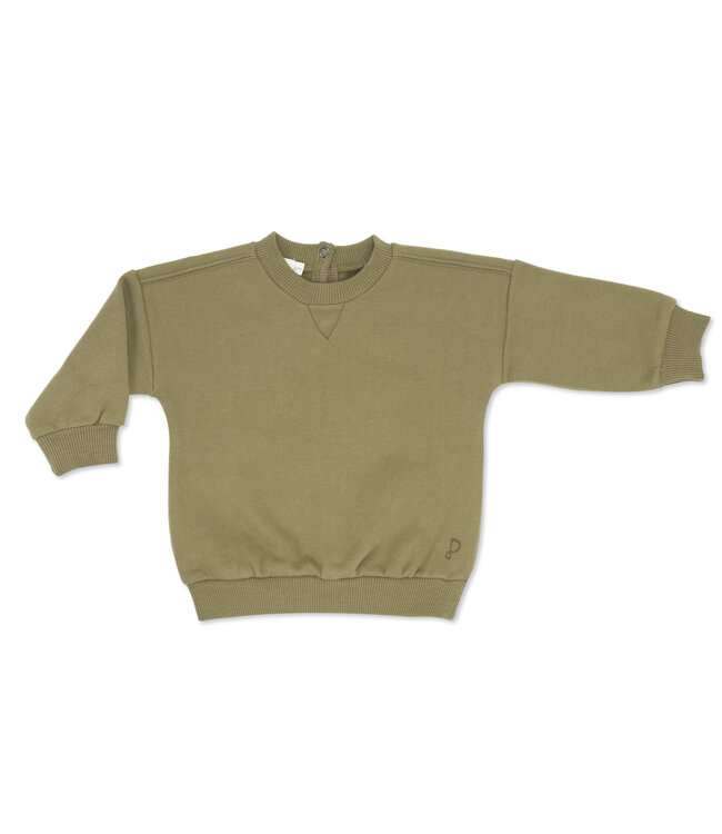 Chunky baby sweater Soft moss
