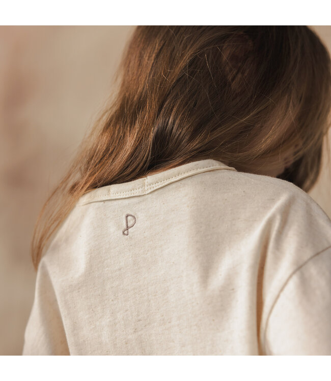 Oversized tee ls linen-blend Natural