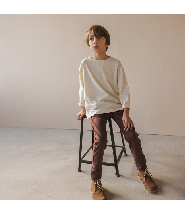 Oversized tee ls linen-blend Natural