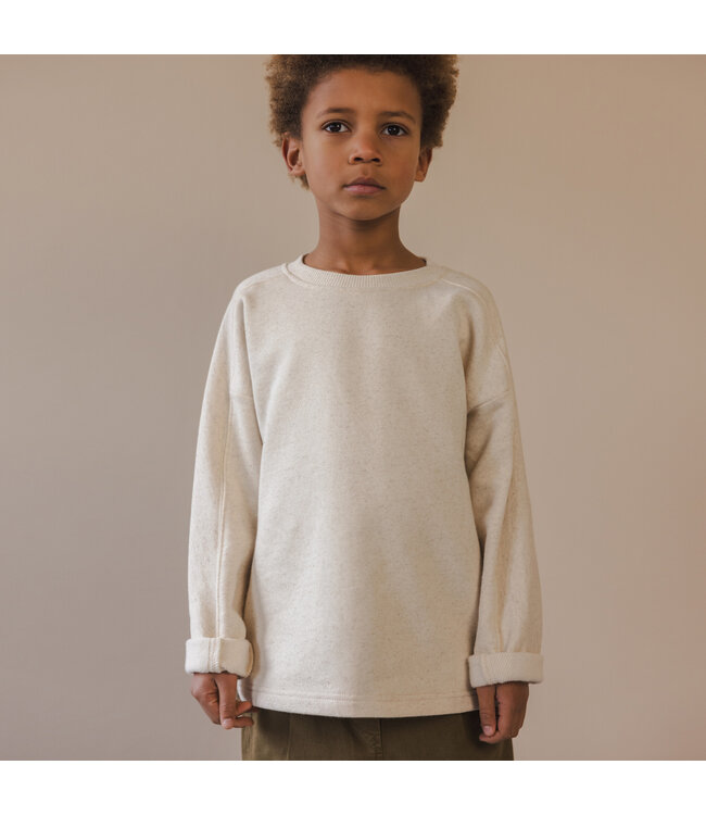Loose sweater linen-blend Natural