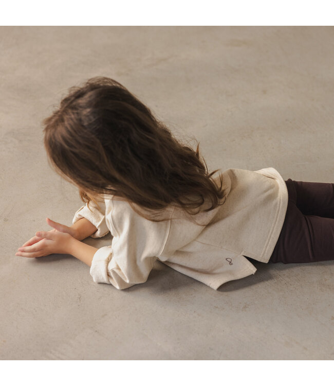 Loose sweater linen-blend Natural