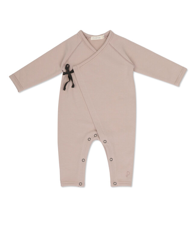 Cross-over newborn suit Faded dust
