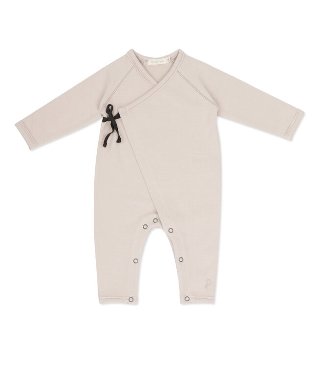 Cross-over newborn suit Nougat