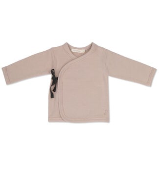 Cross-over baby cardigan Cashmere blend Faded dust