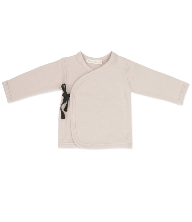 Cross-over baby cardigan Cashmere blend Nougat