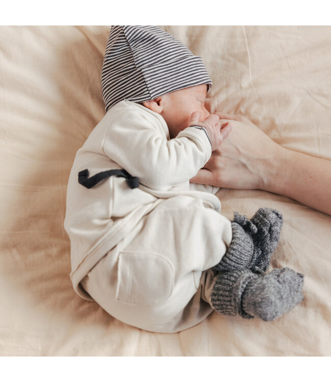 Cross-over baby cardigan Cashmere blend Nougat