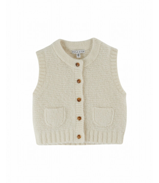 Emile et Ida CARDIGAN SANS MANCHES AC300