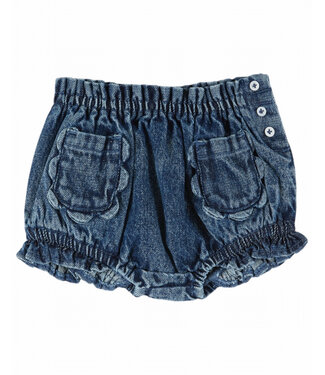 Emile et Ida BLOOMER DENIM POCHES FLEURS AC211