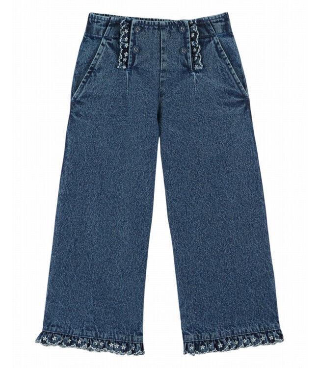 Emile et Ida PANTALON PONT DENIM BRODE AC090