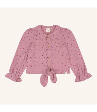 Navy Natural Faye blouse berry hearts