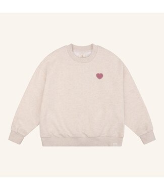 Navy Natural Oversized sweater lilas heart
