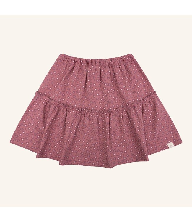 Navy Natural Bo skirt rose leopard flower