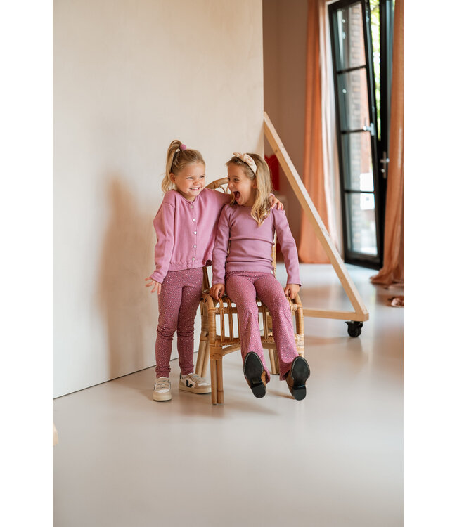 Navy Natural Legging Rose leopard