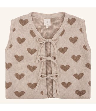 Navy Natural Mikki gillet hearts brown