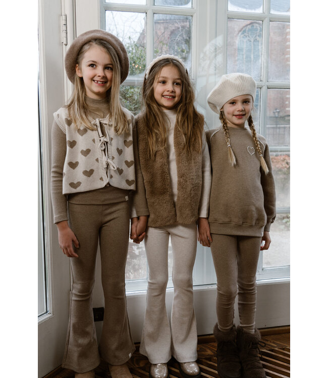 Navy Natural Be flared brown melange