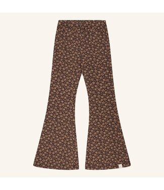 Navy Natural Be flared brown leopard flower