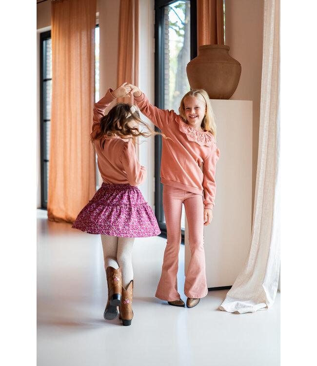 Navy Natural Bo skirt berry flower