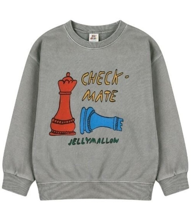 Jelly Mallow Check mate pigment sweatshirt