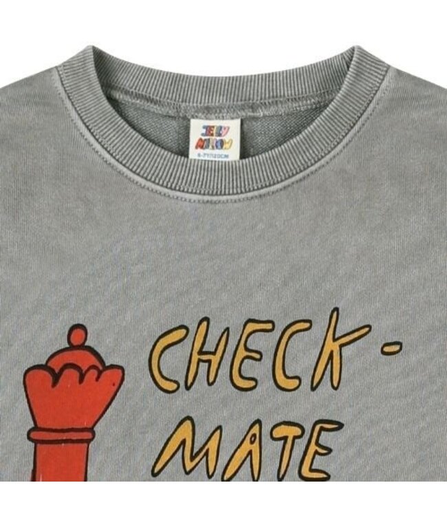 Jelly Mallow Check mate pigment sweatshirt