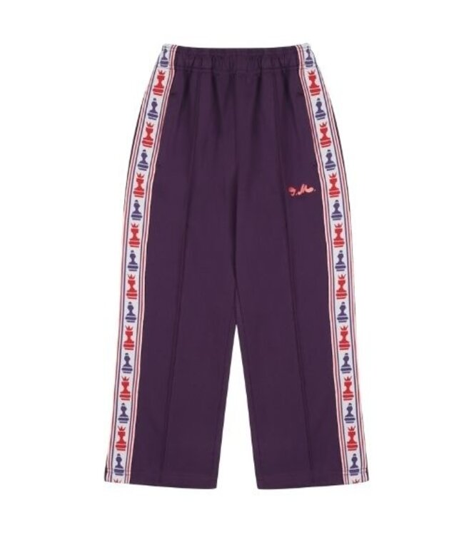 Jelly Mallow Chess track pants purple