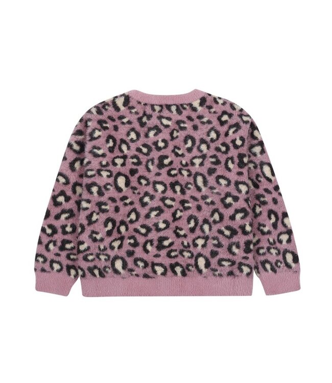 Jelly Mallow Cozy leopard cardigan purple