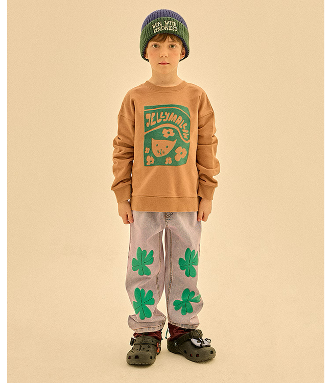 Jelly Mallow Lucky clover denim pants