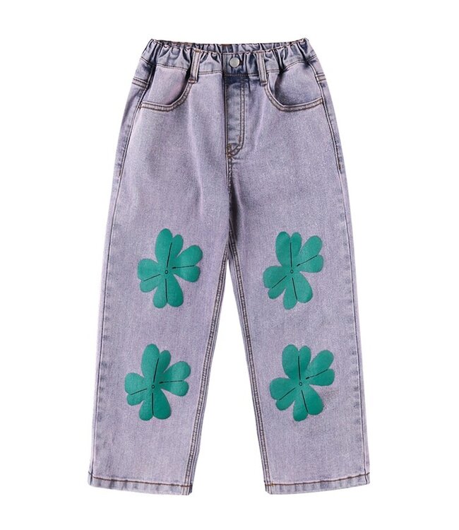 Jelly Mallow Lucky clover denim pants