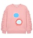 Jelly Mallow Flower ruffled sweatshirt