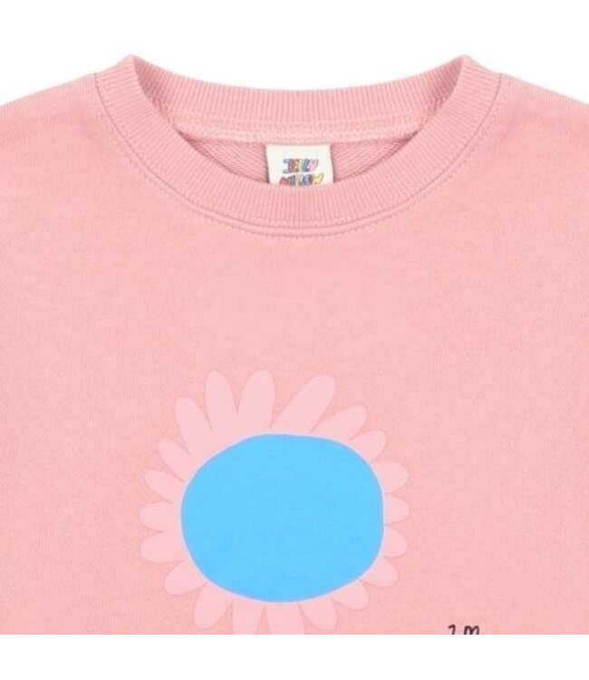 Jelly Mallow Flower ruffled sweatshirt