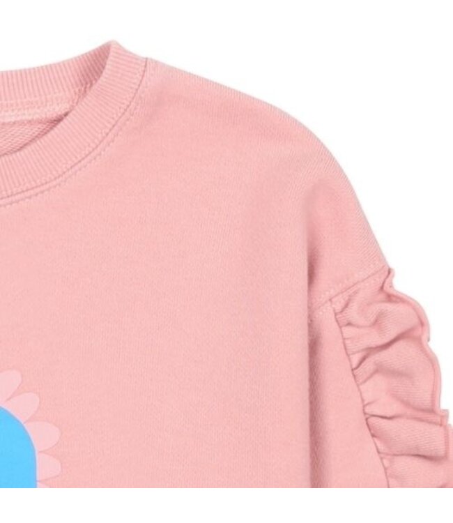 Jelly Mallow Flower ruffled sweatshirt