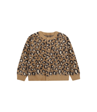 Jelly Mallow Cozy leopard cardigan brown