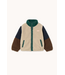 Tiny Cottons Color block polar sherpa jacket Dark green