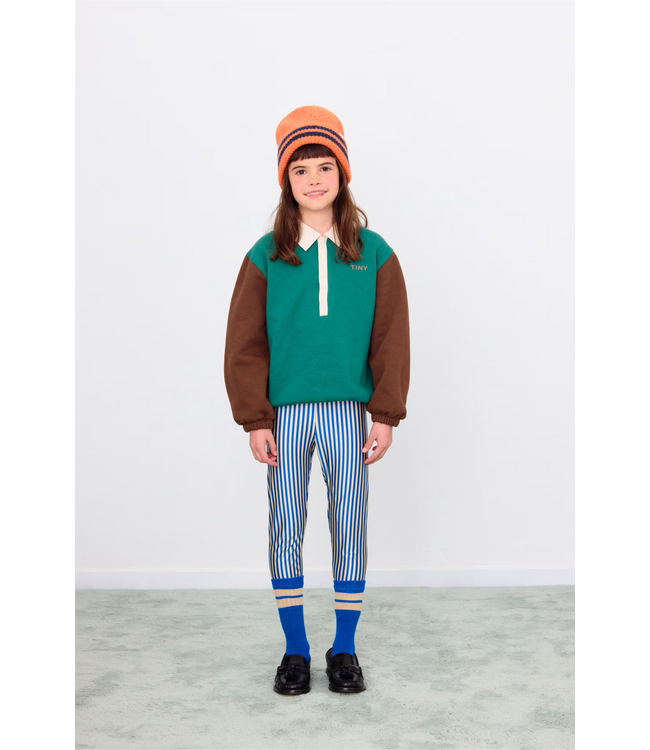 Tiny Cottons Color block polo sleeve tee Dark green