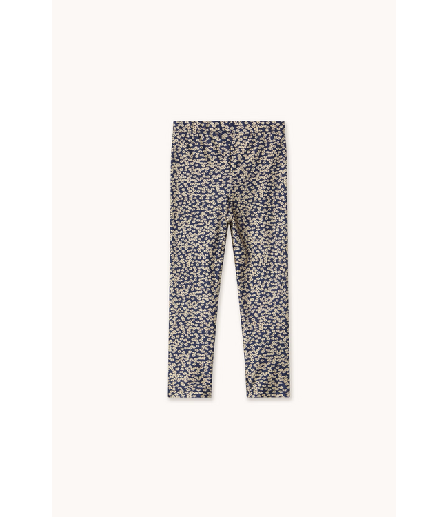 Tiny Cottons Small flowers shiny pant Navy
