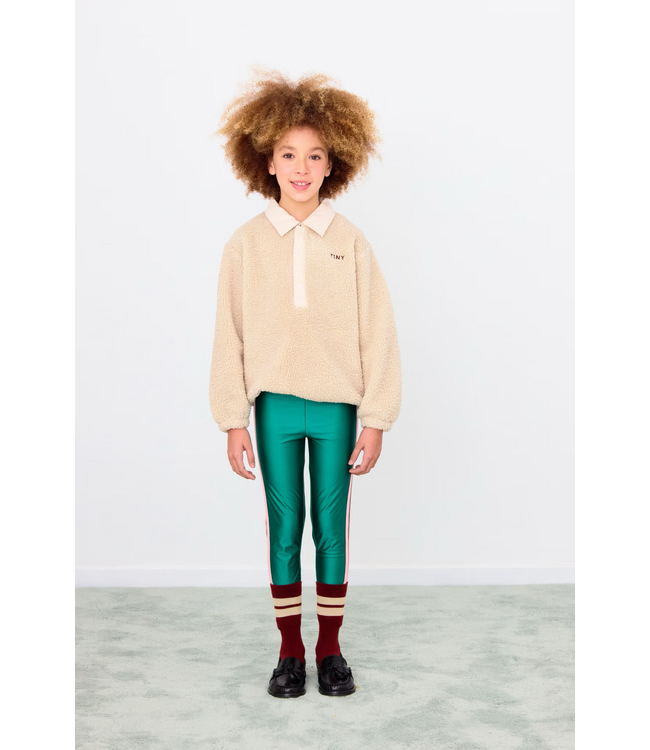 Tiny Cottons Tiny logo shiny legging Dark green
