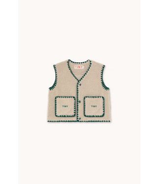 Tiny Cottons Sherpa vest Dark vanilla