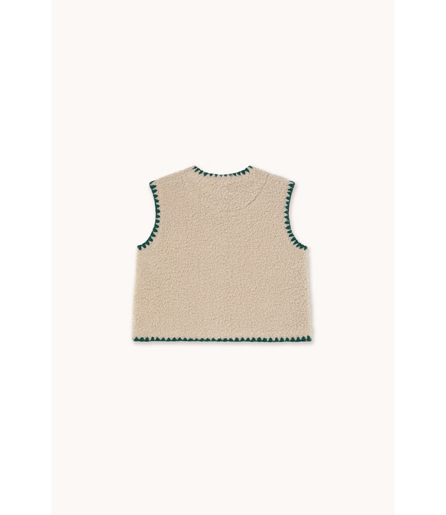 Tiny Cottons Sherpa vest Dark vanilla
