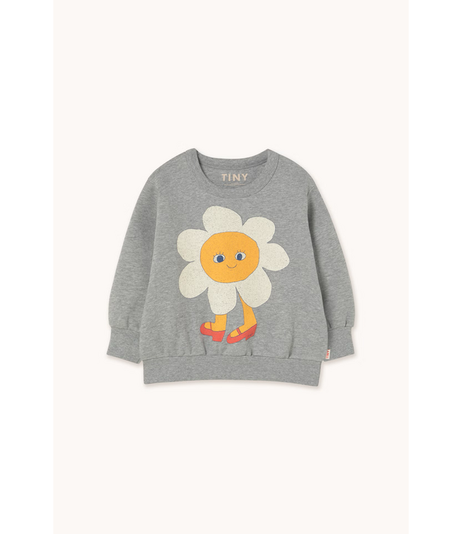 Tiny Cottons Flowers graphic sweatshirt Grey heather