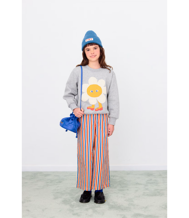 Tiny Cottons Flowers graphic sweatshirt Grey heather